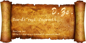 Darányi Zsanett névjegykártya